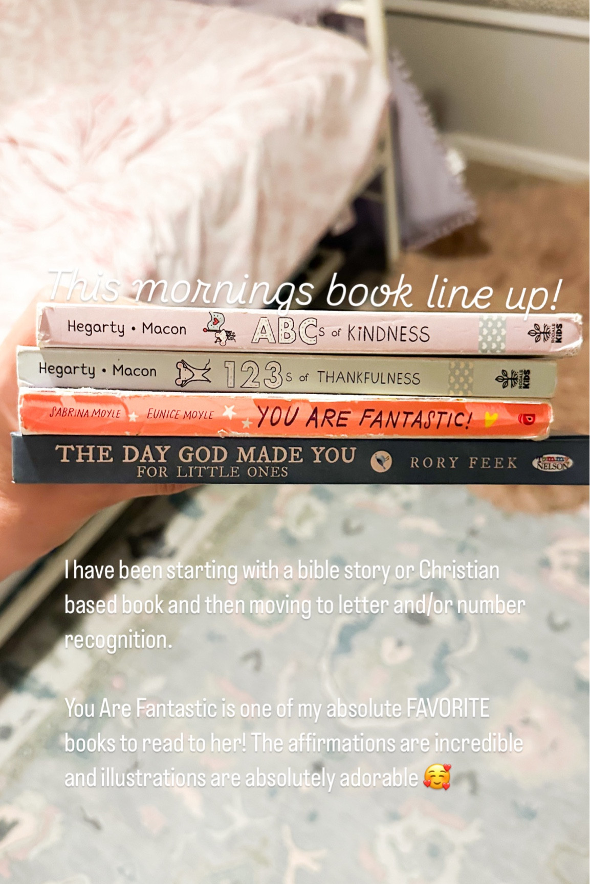 Morning Reading with my toddler!
Homeschool. Preschool. Christian. 

#LTKKids #LTKFamily #LTKBaby