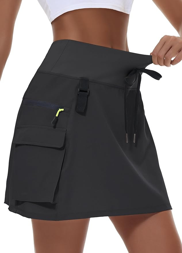 MIVEI Skorts for Woman - Hiking Cargo Skorts with Zipper Pockets, High Waisted Quick Dry Golf Wor... | Amazon (US)
