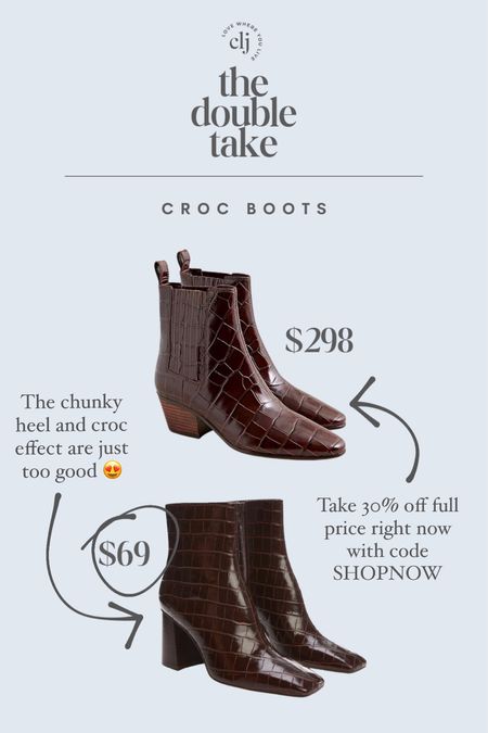 The Double Take: Croc Boots

#LTKstyletip #LTKSeasonal #LTKshoecrush