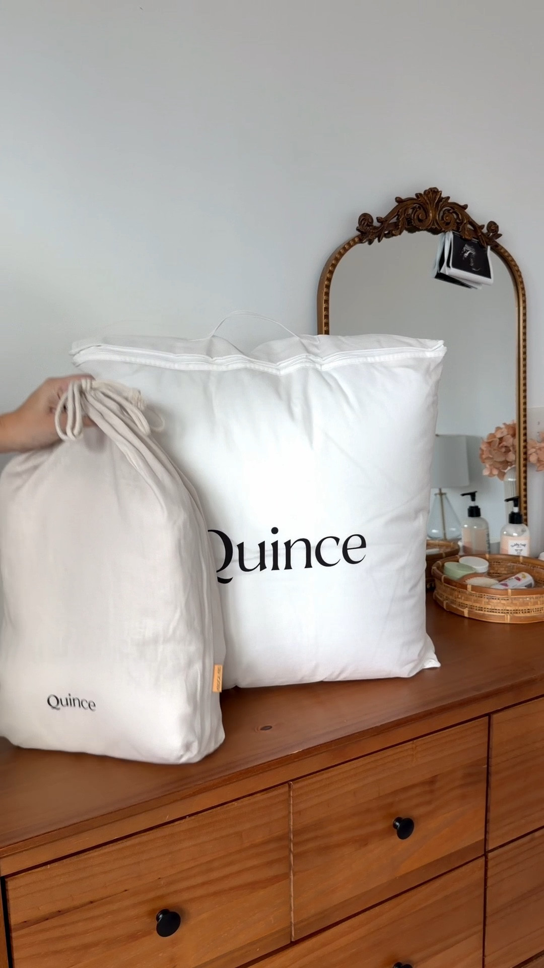 Winter bedding refresh with Quince! We got the ultra warm comforter and it DEFINITELY  lives up to its name! 🧺

#LTKSeasonal #LTKmomlife #LTKHome