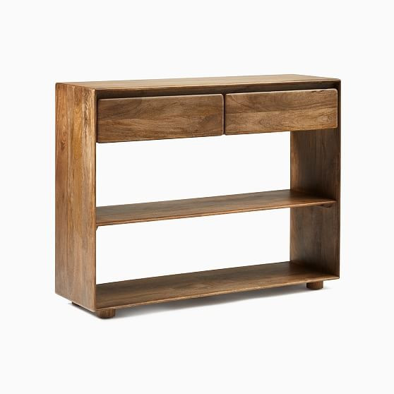 Anton Solid Wood Storage Console, Burnt Wax | West Elm (US)