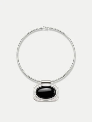 Onyx Cabochon Collar Necklace | Veronica Beard