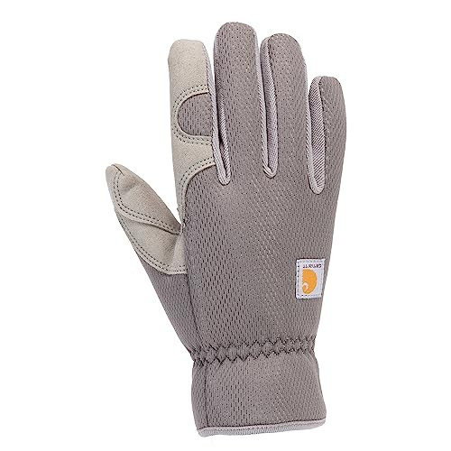 Carhartt Women's Thermal-Lined High Dexterity Open Cuff Glove, Grey, Large | Amazon (US)