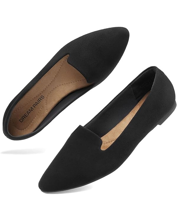 DREAM PAIRS Women's Pointed Toe Business Dressy Flats | Amazon (US)