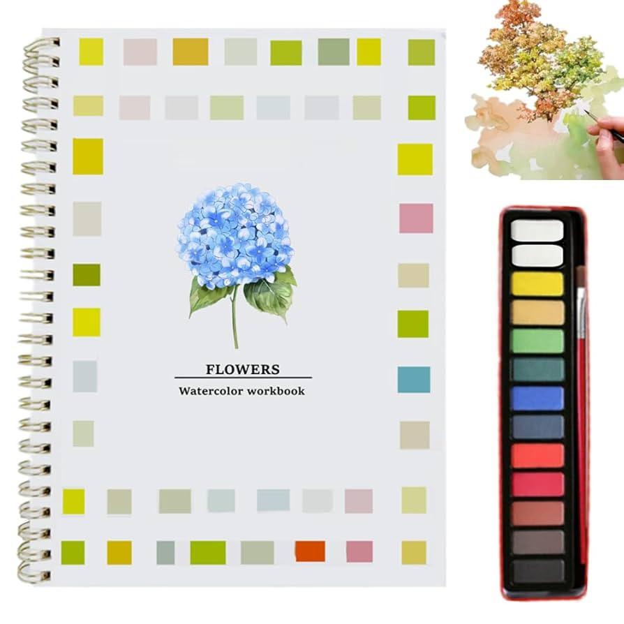 Watercolor Workbooks Coloring Book Beginner Friendly Painting Kit Easy Nature Scenes Paint Set Ar... | Amazon (US)