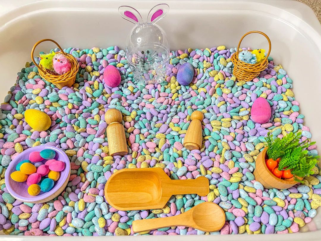 Easter Sensory Bin, Easter Sensory, Taste Safe, Montessori, Easter For Kids | Etsy (US)