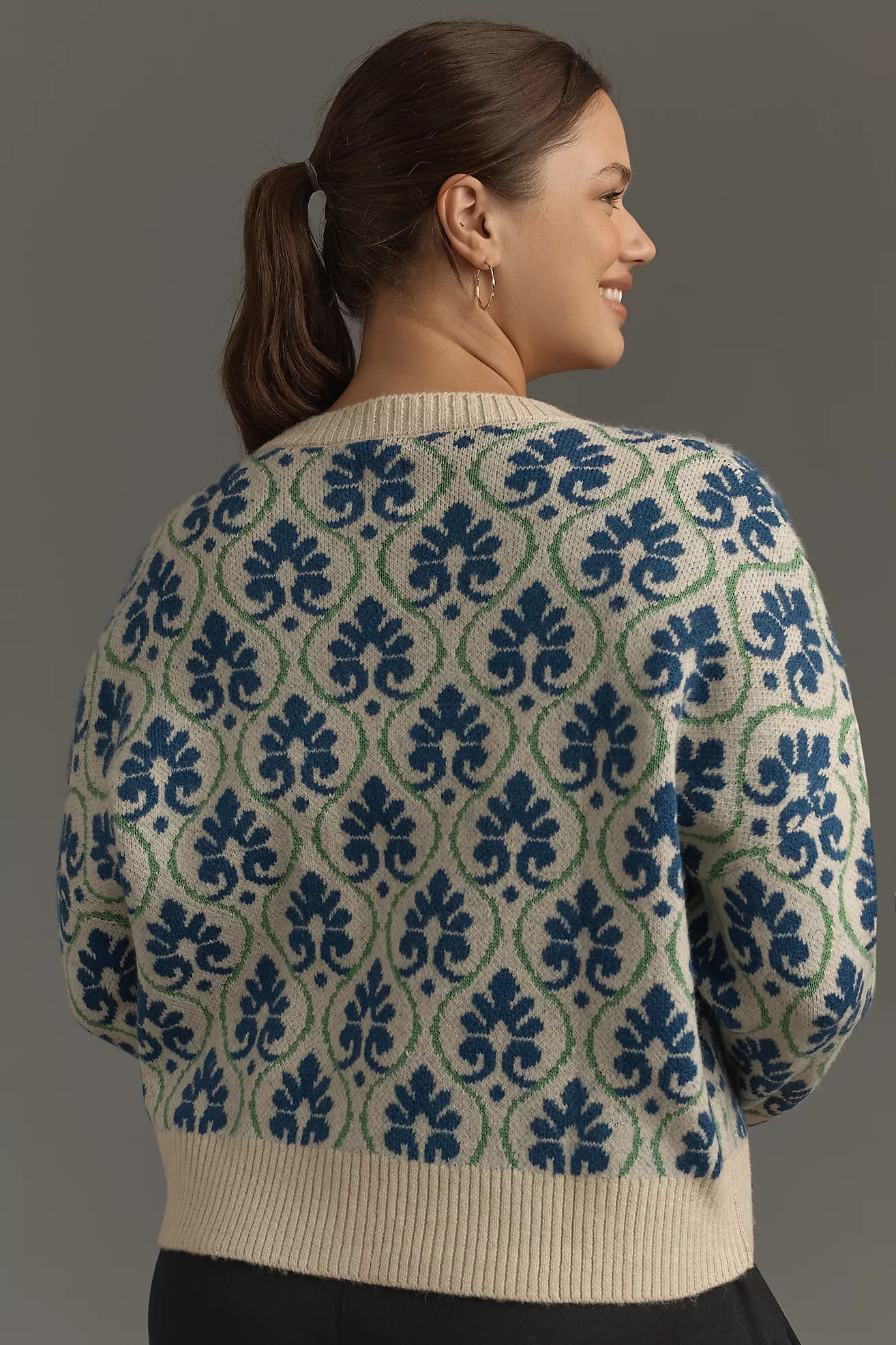 Maeve Pop Floral Cardigan Sweater | Anthropologie (US)