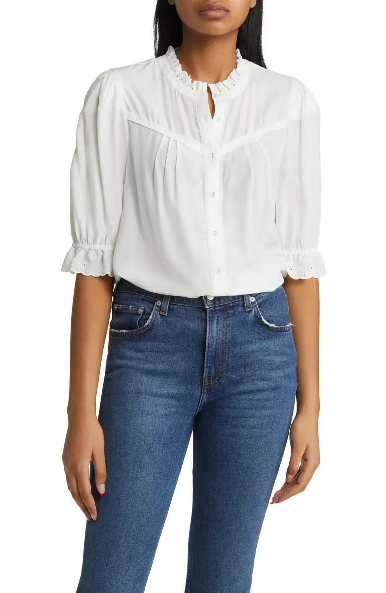 Eyelet Accent Blouse | Nordstrom