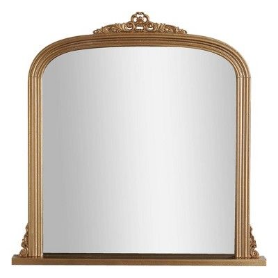 20" x 21" Arch Ornate Accent Wall Mirror Antique Brass - Head West | Target