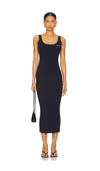 WE11DONE Ribbed Knit Dress in Navy. - size S | Revolve Clothing (Global)
