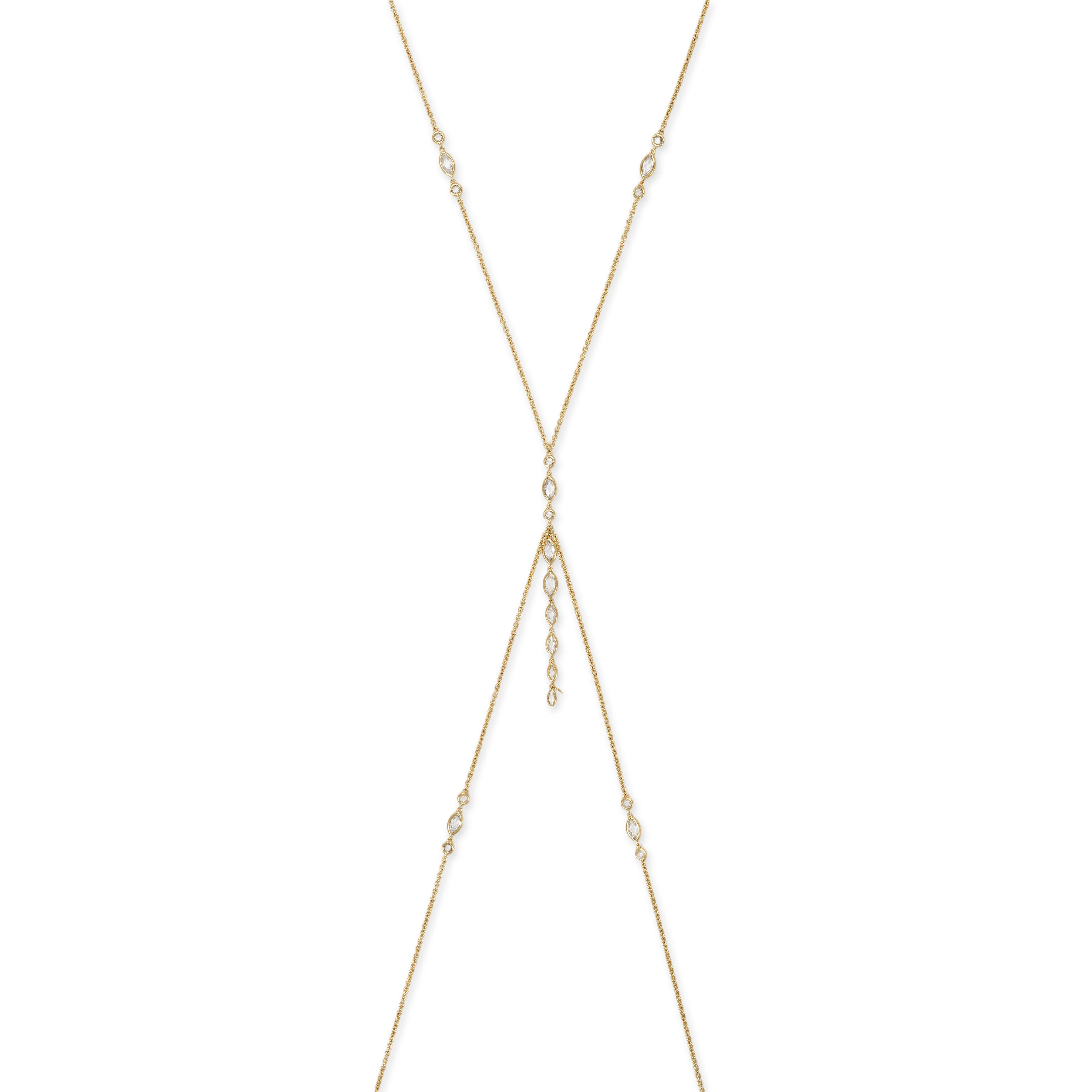 jacquie aiche x toc jupiter body chain in gold | Tropic of C