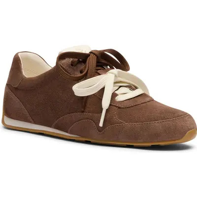 Stuart Weitzman Bond Sport Leather Sneaker in Cigar at Nordstrom, Size 9 | Nordstrom