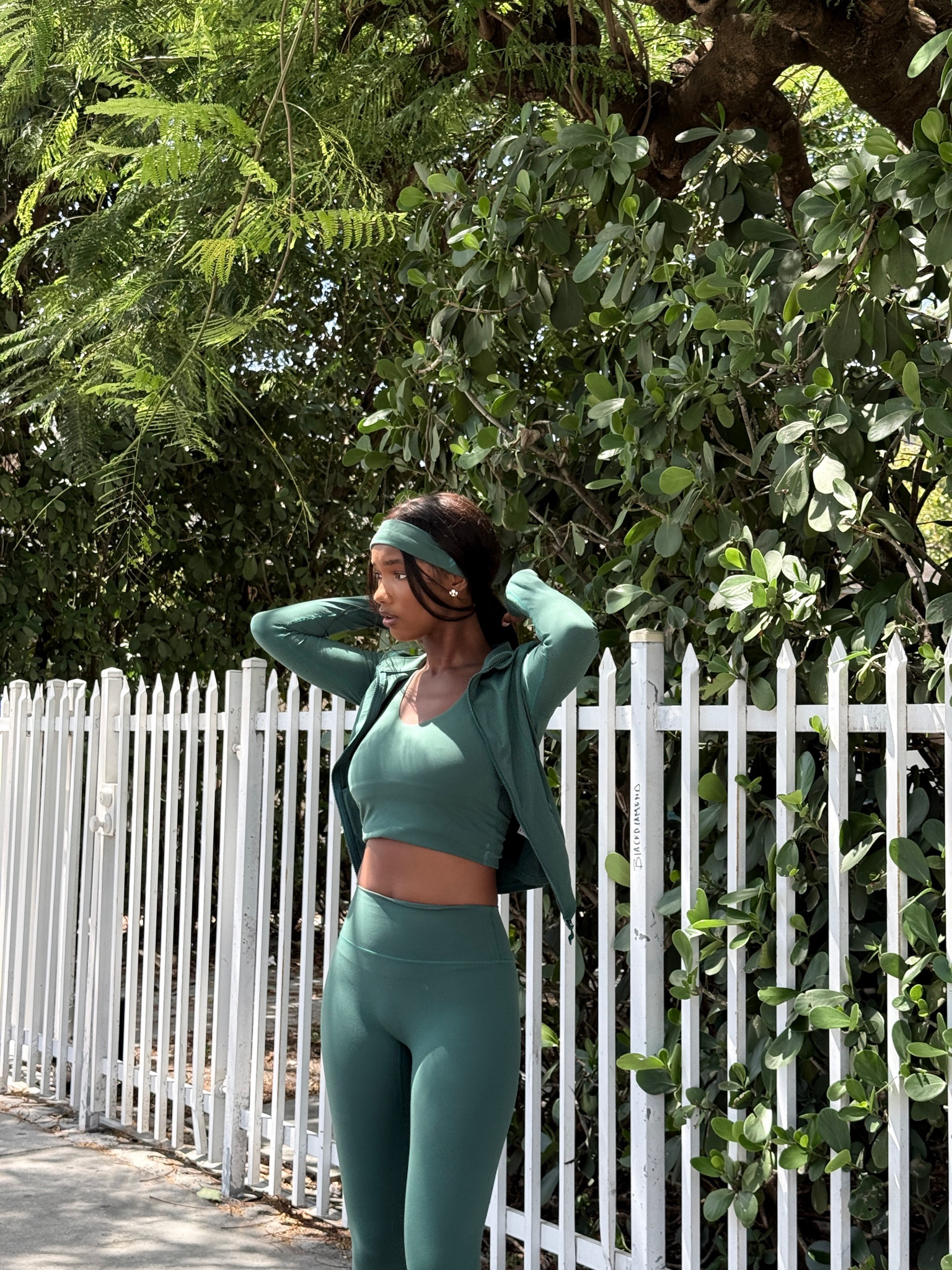 Absolutely in love with this green three-piece yoga set and a matching head band. Loving how comfy and easy it is to move in!

Perfect for yoga, pilates, gym workouts, running, casual athleisure days, home workouts, hiking, dance classes, cycling, travel days, lounging, fitness and outdoor activities.

Linking similar activewear sets to recreate with💕

#WorkoutFits #ComfyStyle
#Activewear #YogaSet #FitnessWear #Athleisure
#WorkoutGear

#LTKStyleTip #LTKActive