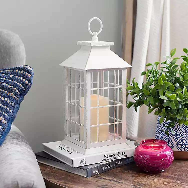 Golden White LED Pillar Candle Lantern | Kirkland's Home