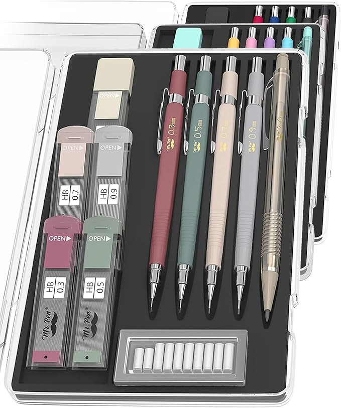 Mr. Pen- Mechanical Pencil Set with Leads and Eraser Refills, 5 Sizes - 0.3, 0.5, 0.7, 0.9 and 2 ... | Amazon (US)