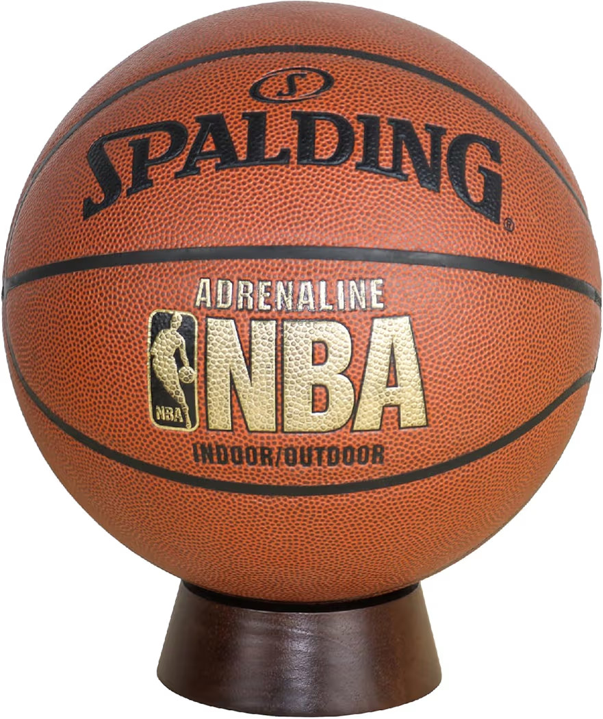 HillSpring Football Display Stand, Wooden Display Holder for Rugby Ball, Basketball, Crystal Ball... | Amazon (US)