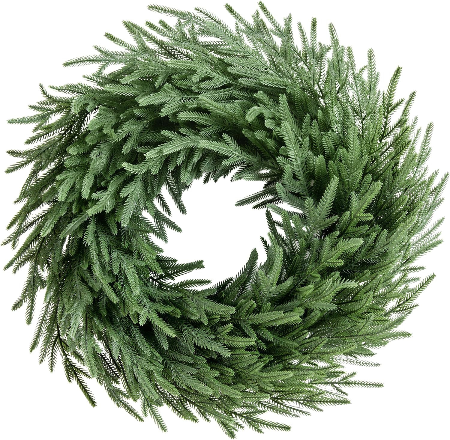 Yaheetech 26" Norfolk Pine Wreath Real Touch Xmas Wreath for Front Door | Amazon (US)