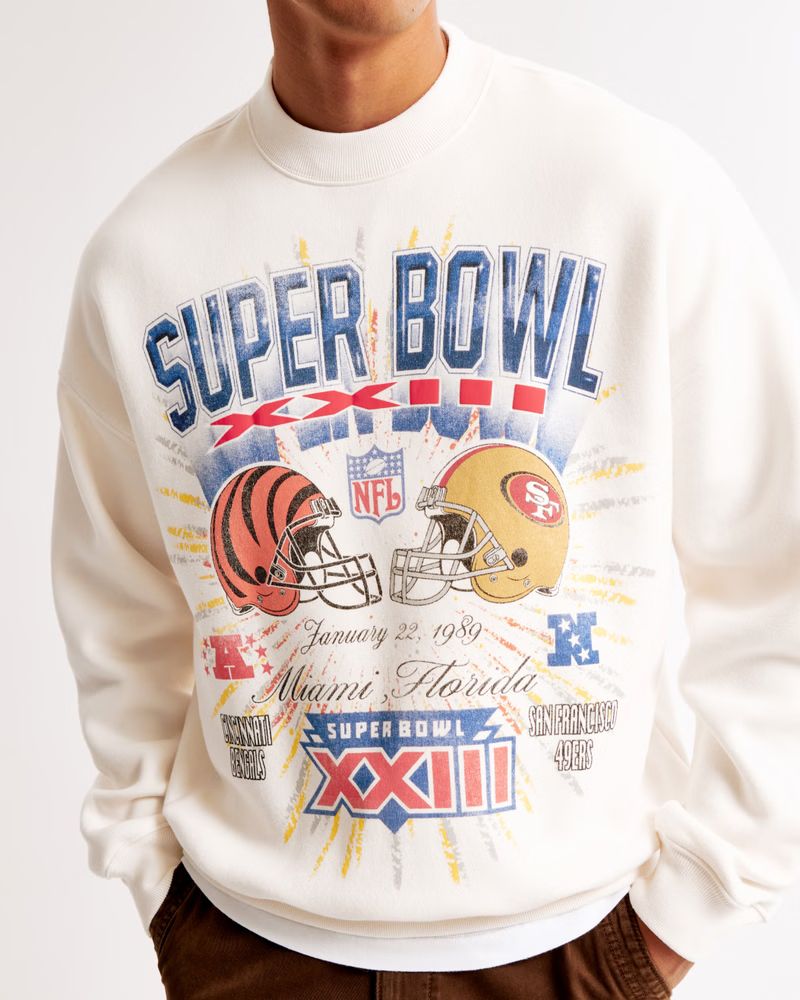 Vintage Super Bowl Graphic Crew Sweatshirt | Abercrombie & Fitch (US)