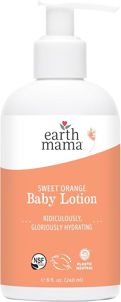 Earth Mama Sweet Orange Baby Lotion, 8 Fl Oz (Pack of 1) | Moisturizing, Dry Skin, Sensitive Skin... | Amazon (US)