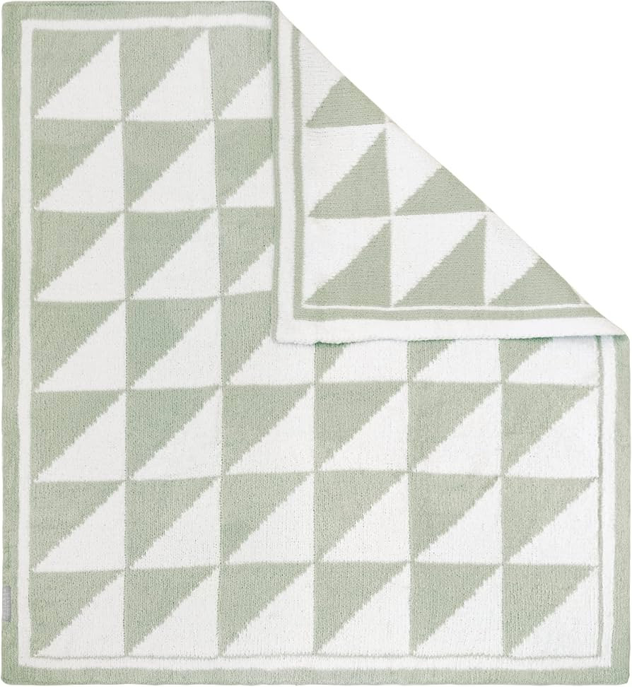 Living Textiles Chenille Baby Blanket - Sage Triangle Ultra Soft, Thick, and Versatile | Warm Bla... | Amazon (US)