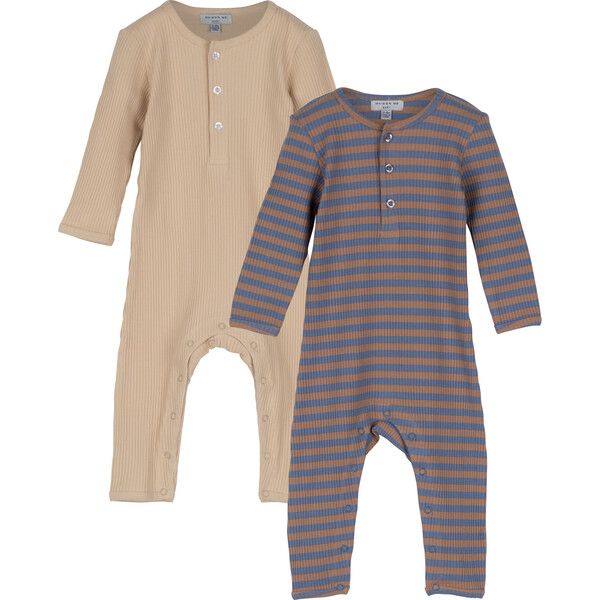 Baby Lewis Coverall Duo, Natural Multi | Maisonette