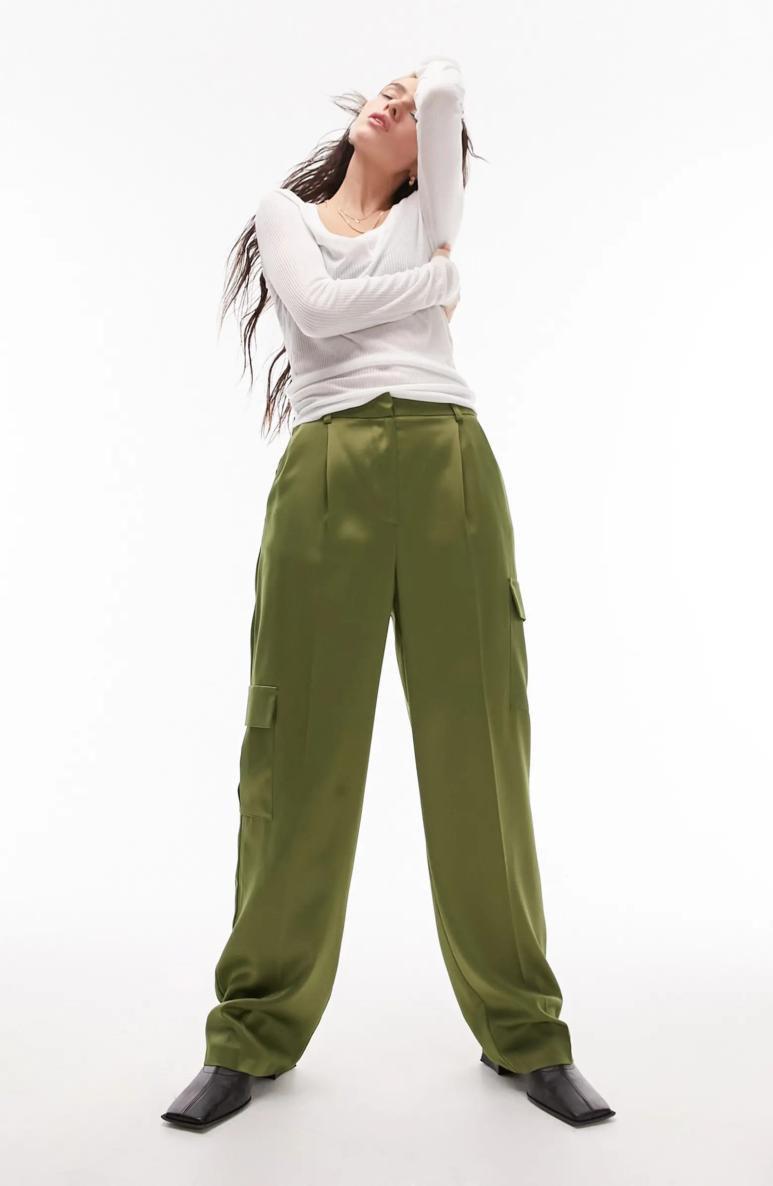 Satin Cargo Pants | Nordstrom