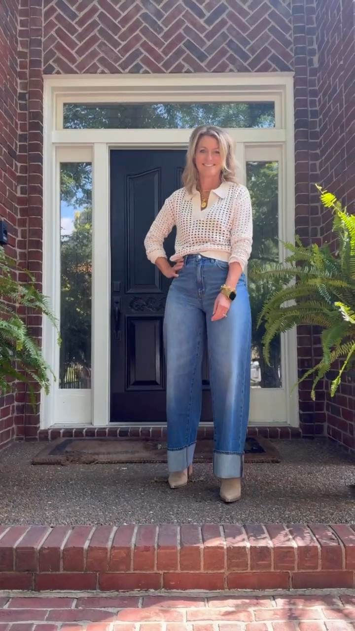 Jeans
…
Obsessed with these super wide leg cuffed jeans!

#LTKOver40 #LTKStyleTip #LTKVideo