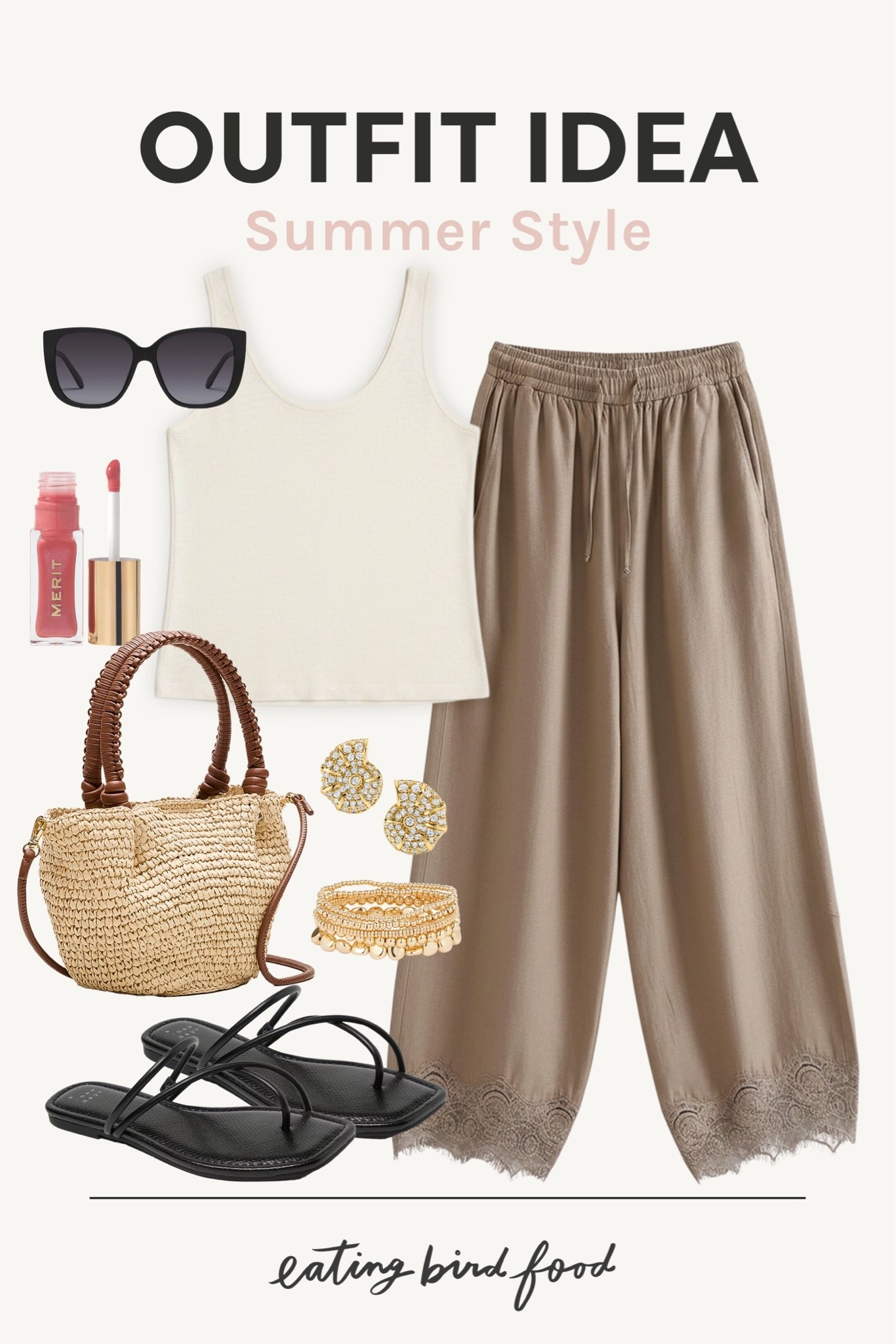Trendy summer outfit idea. Amazon fashion. Amazon satin lace trim barrel pants. Neutral summer style. Elevated casual summer outfit.

#LTKootd #LTKSeasonal #LTKgrwm