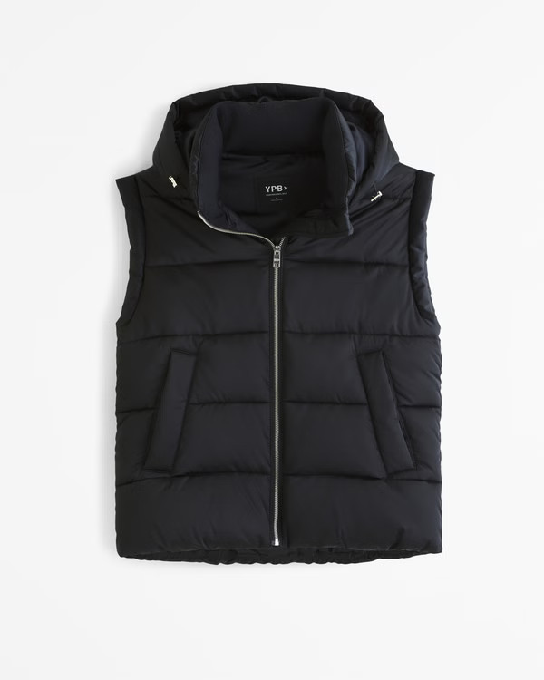 YPB Satin Puffer Vest | Abercrombie & Fitch (US)