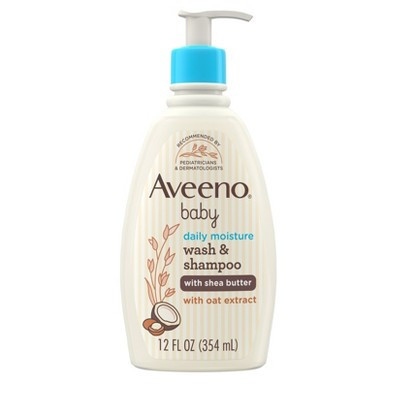 Aveeno Baby Daily Moisturizing 2-in-1 Wash & Shampoo with Shea Butter & Oat Extract - Coconut Scent - 12 fl oz | Target