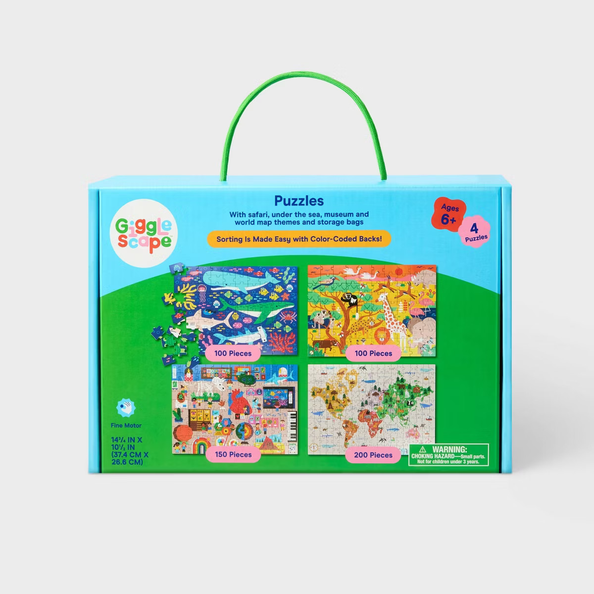 4 Pack Jigsaw Puzzles 100-200pcs - Gigglescape™: Kids, 100 Piece, Ages 6+, Fantasy Theme, Probl... | Target