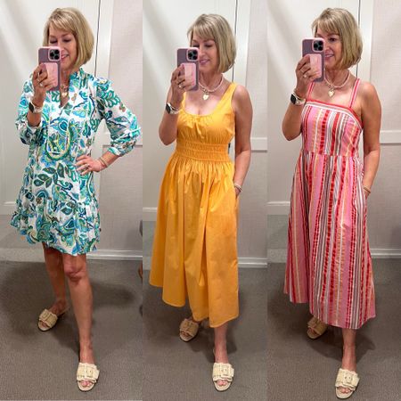 30% off dresses, top, etc…
I love dresses especially in the summer months. So cool and comfortable! 
I’m 5’3” 115 lbs wearing XS and 0 in dresses except white dress wearing size 2 
Wearing XS in tops.

#LTKOver40 #LTKSaleAlert #LTKSeasonal