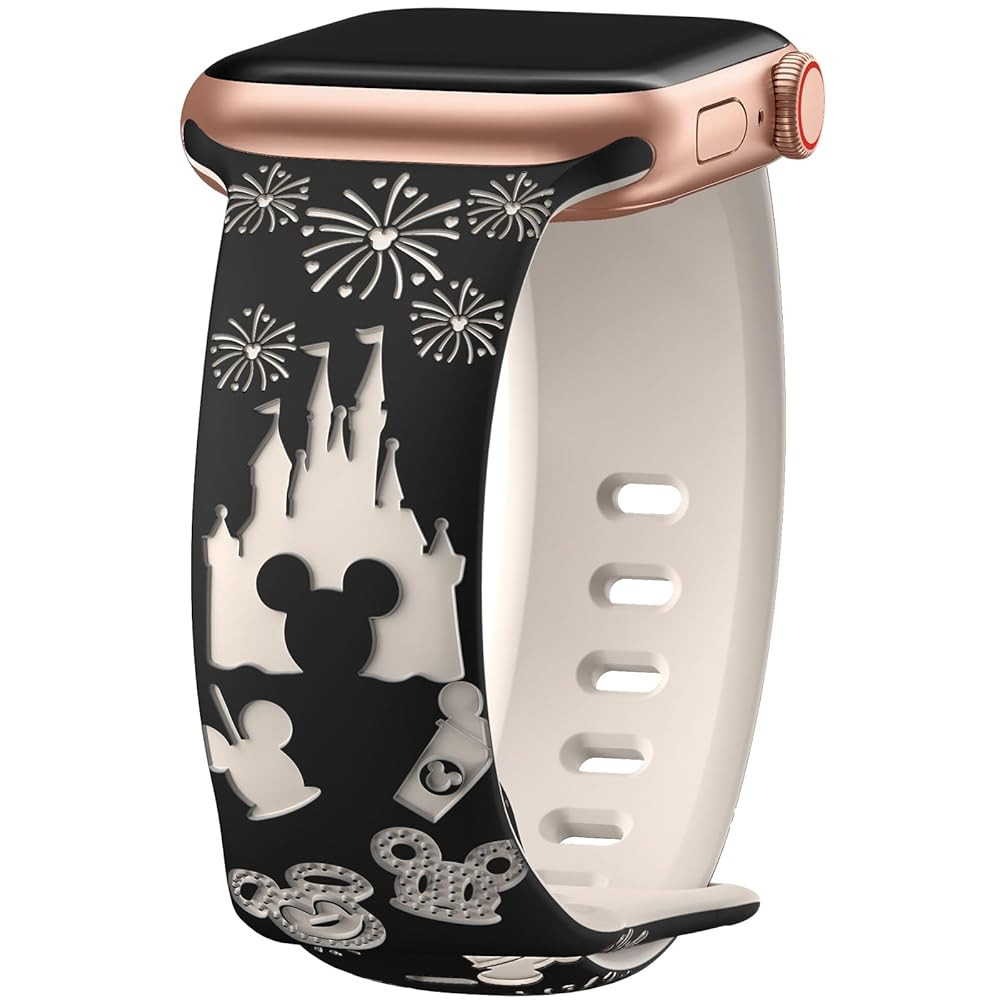 Cartoon Engraved Band Compatible with Apple Watch Bands 40mm 38mm 44mm 45mm 41mm 42mm 49mm Women,... | Amazon (US)
