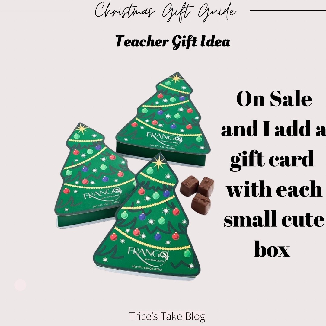 Love buying these festive candy boxes for teacher or coach gifts. Cute to pair with a gift card. On sale at Macys 💚🎄





Gifts for teacher, Macy’s sale, Franco mints, candy, affordable gifts, coach gifts

#LTKHoliday #LTKSaleAlert #LTKGiftGuide