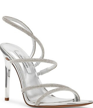 Sylo Rhinestone Asymmetric Strappy Dress Sandals | Dillard's