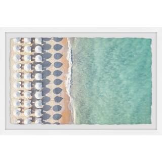 "White Sun Umbrellas" by Marmont Hill Framed Nature Art Print 24 in. x 36 in. NWPHO261WFPFL36 - T... | The Home Depot