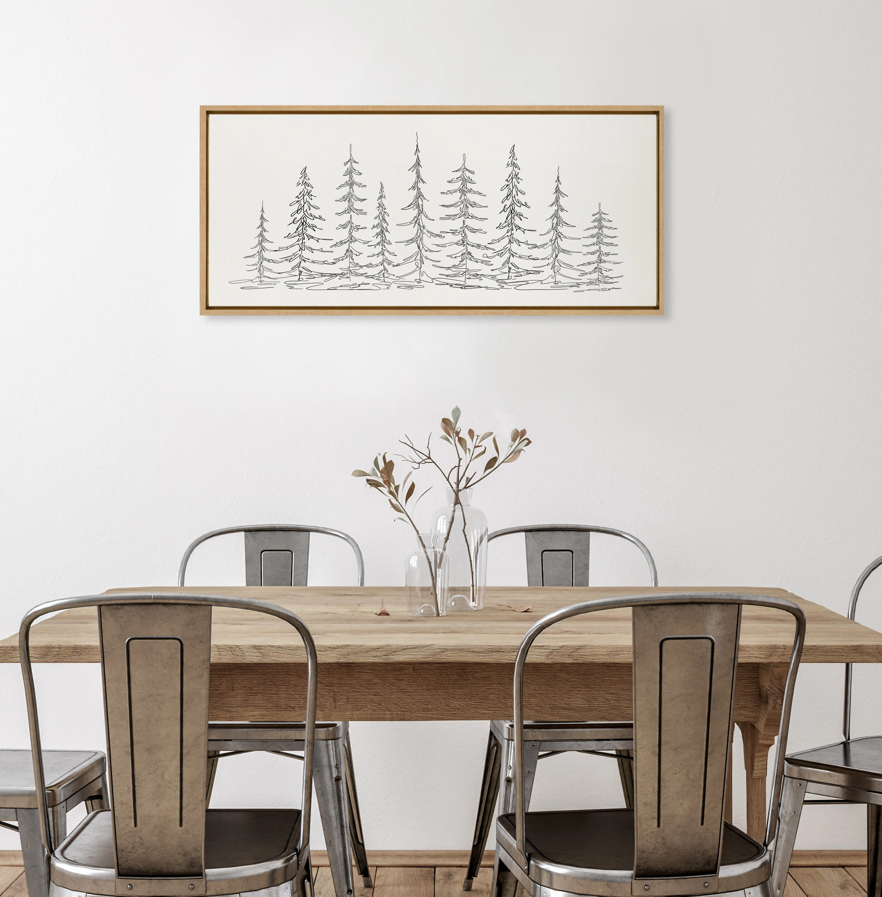 " Minimalist Evergreen Trees Sketch " | Wayfair North America