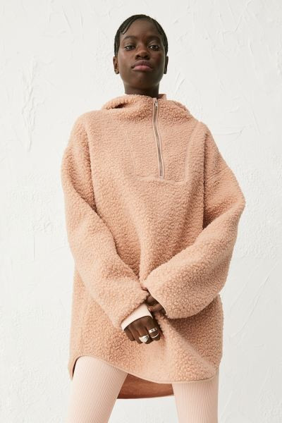 Oversized Faux Shearling Hoodie | H&M (US + CA)