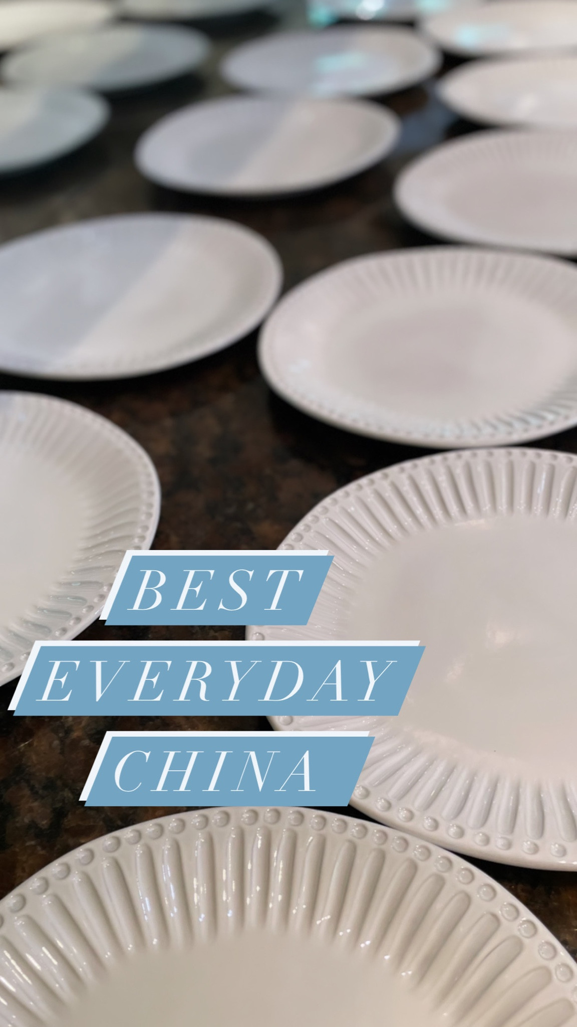 The best everyday china if you’re looking for a fresh set or registering for one. It’s so beautiful in-person! Make sure you order the white pattern vs. stone color-way - correctly linked here! 

#LTKunder100 #LTKhome
