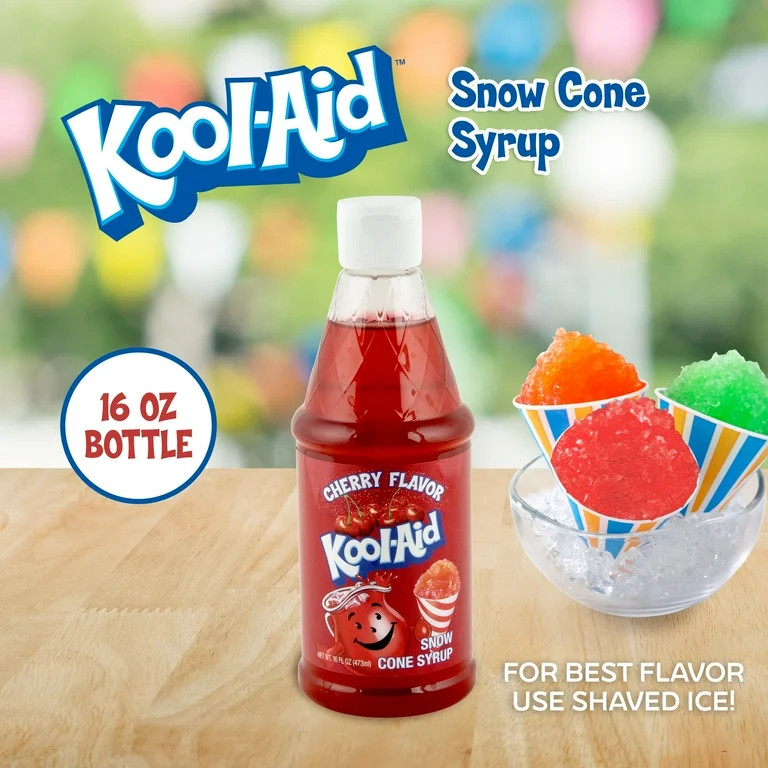 Kool-Aid KASCSYRP16CHER 16-Oz. Snow Cone Syrup, Cherry | Walmart (US)