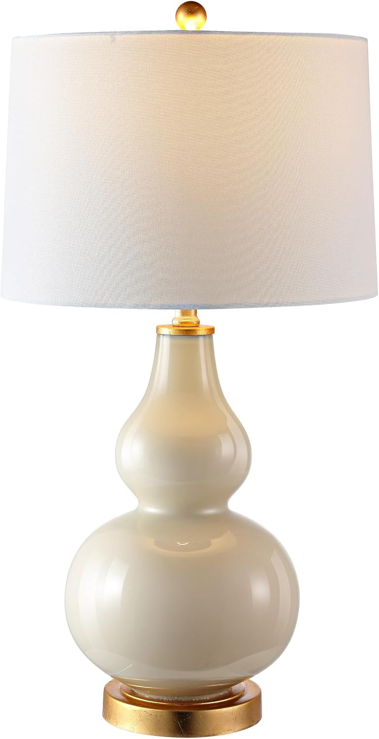SAFAVIEH Lighting Karlen Table Lamp, 29″ Ceramic Cream/Gold TBL4223A-SET2 | Amazon (US)