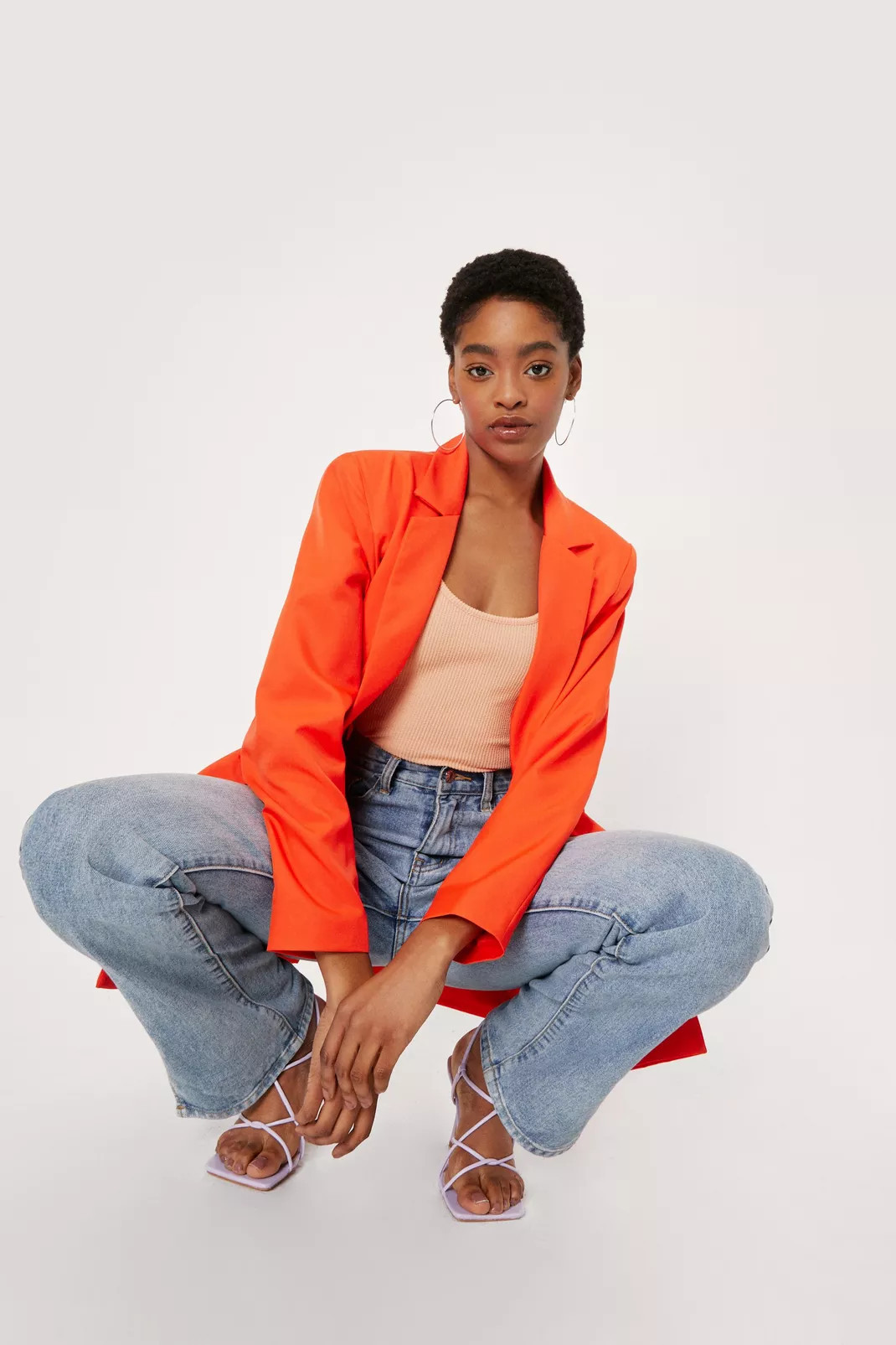 Shoulder Padded Oversized Double Breasted Blazer | Nasty Gal (US)