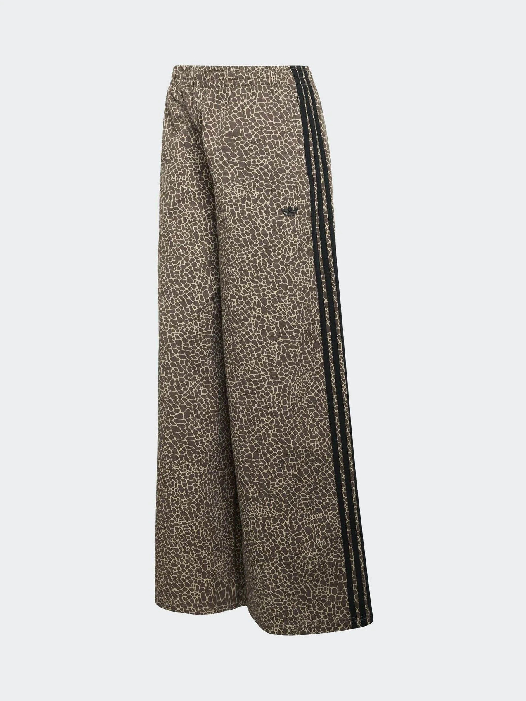 adidas originals adidas Originals Brown Firebird Oversized Animal Print Trousers | Next US