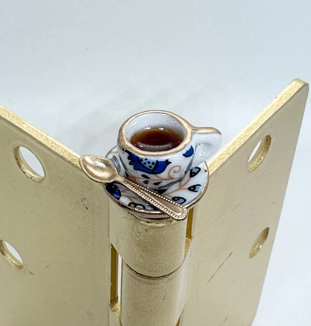 Miniature Tea Cup Hinge Topper: Floral Home Decor Magnet | Etsy (US)