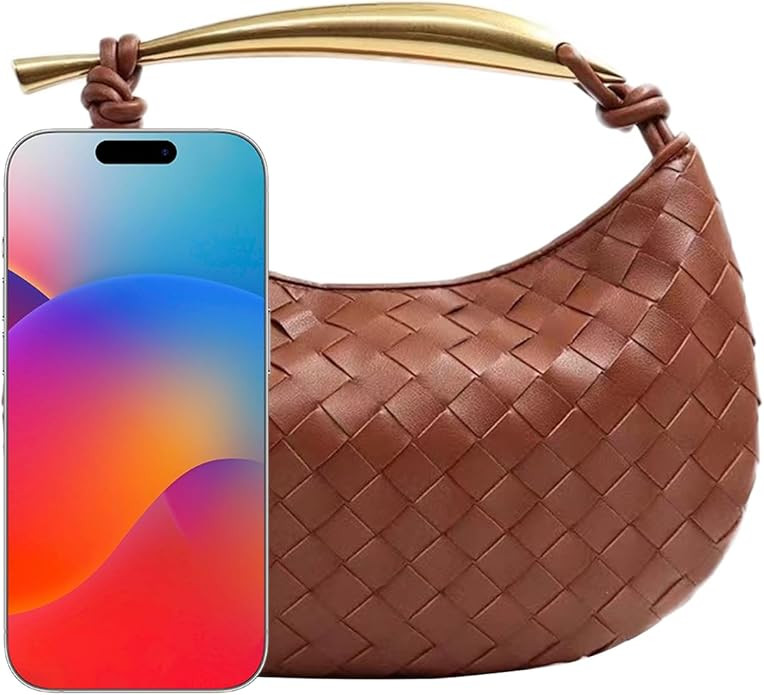 Woven Leather Dumpling Bag Dinner Handbag For Women Purse Hobo Bag Knotted Clutch Bag Evening Bag... | Amazon (US)