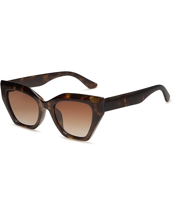SOJOS Square Cat Eye Polarized Sunglasses for Women Retro Classic Vintage Trendy Cateye Shades Su... | Amazon (US)