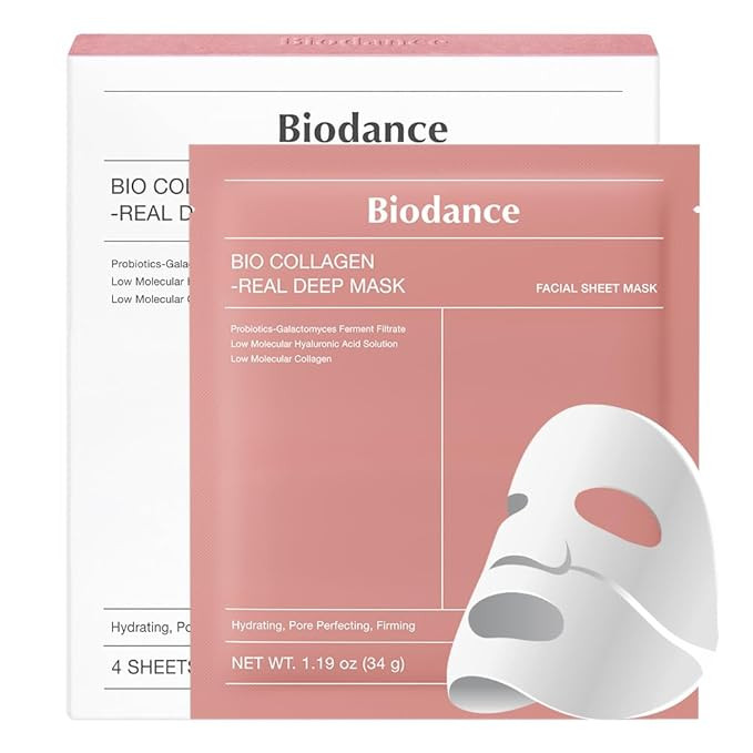 BIODANCE Bio-Collagen Real Deep Mask, Hydrating Overnight Hydrogel Mask, Pore Minimizing, Elastic... | Amazon (US)