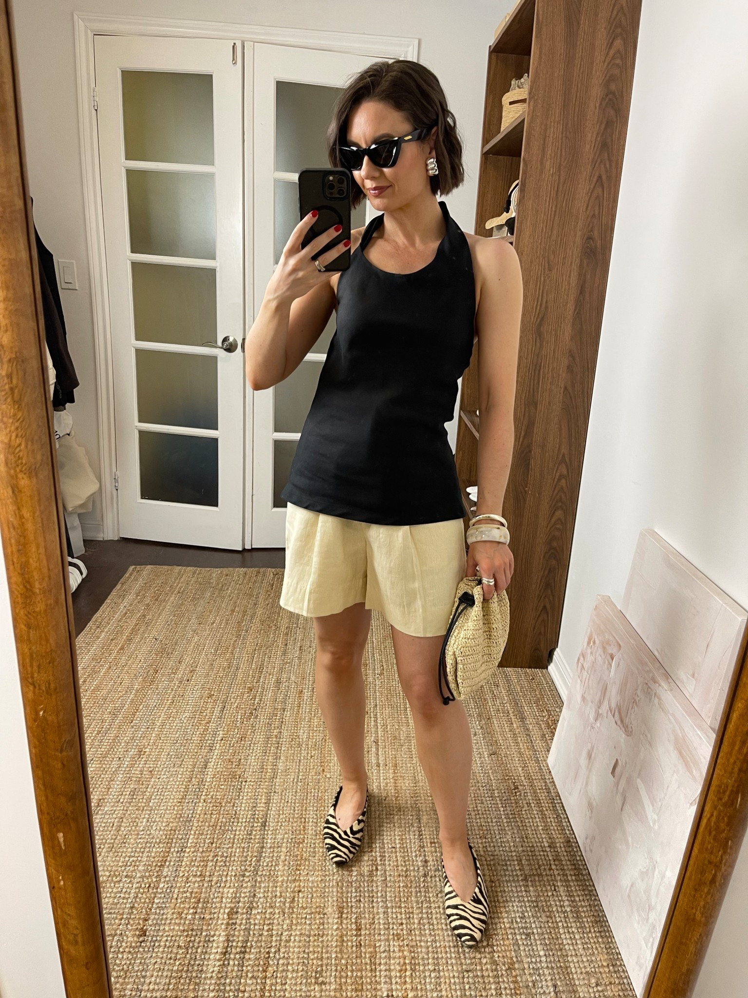 Linen shorts, halter top, animal print flats

#LTKStyleTip #LTKFindsUnder100 #LTKSeasonal