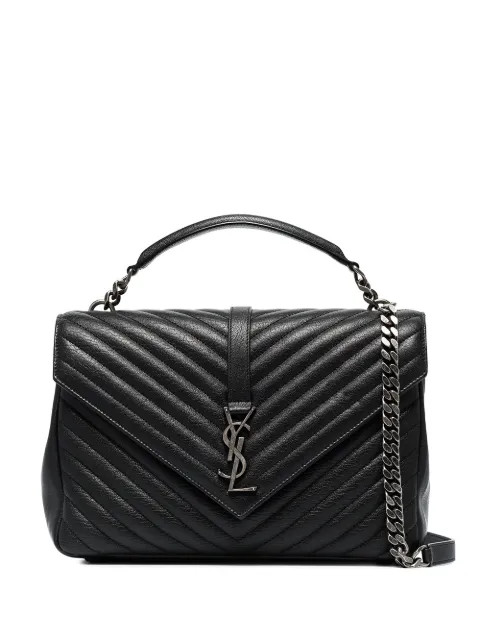 Bolsa tiracolo College grande preta | Farfetch (BR)