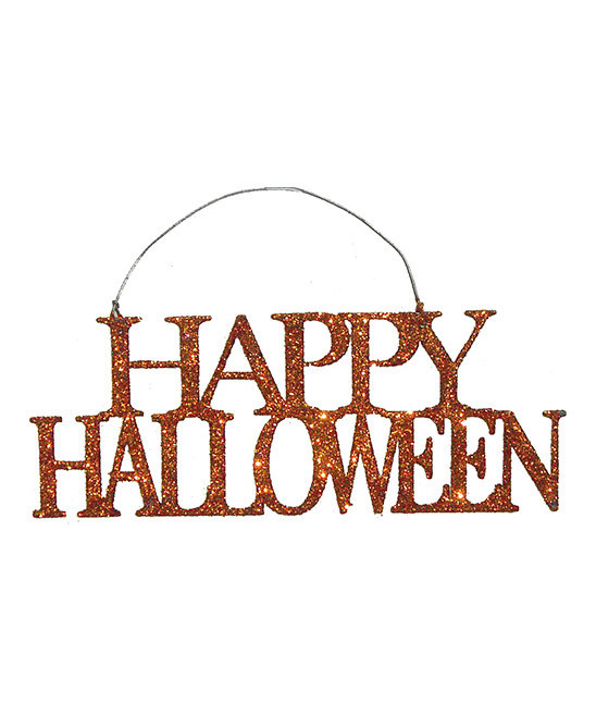 Primitives by Kathy Ornaments - Orange Glitter 'Happy Halloween' Hanging Sign | Zulily